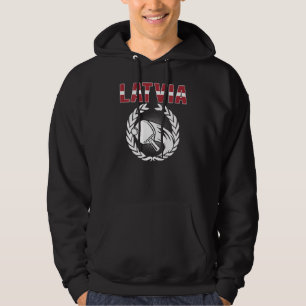 Latvia Ping Pong Proud Latvian Table Tennis Supp Hoodie