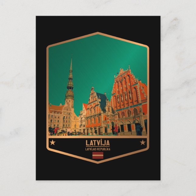 Latvia Postcard (Front)