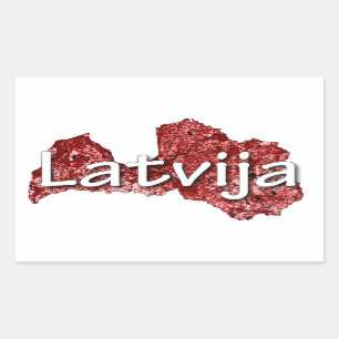 Latvia Rectangular Sticker