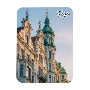 Latvia Riga Art Nouveau Travel Magnet