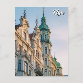 Latvia Riga Art Nouveau Travel Postcard