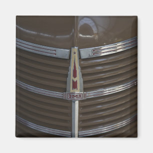 Latvia, Riga, Riga Motor Museum, hood ornament Magnet