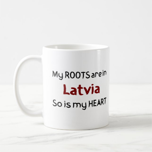 latvia roots coffee mug (Left)