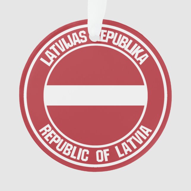 Latvia Round Emblem Ornament (Front)