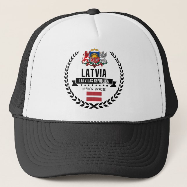 Latvia Trucker Hat (Front)