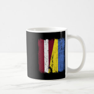 Latvia Ukraine Half Flag Latvian Ukrainian Heritag Coffee Mug