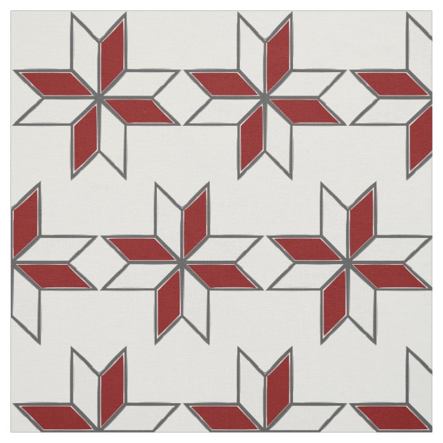 Latvian Auseklis Light defeating dark symbol Fabric (Swatch)