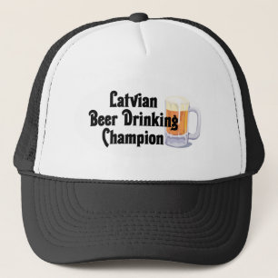 Latvian Beer Drinking Champion Trucker Hat
