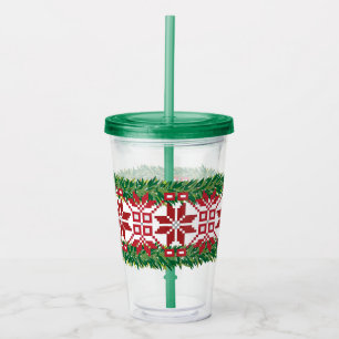 Latvian Christmas stars Acrylic Tumbler