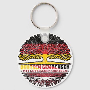 Latvian Deutsch Baum Wurzel Key Ring