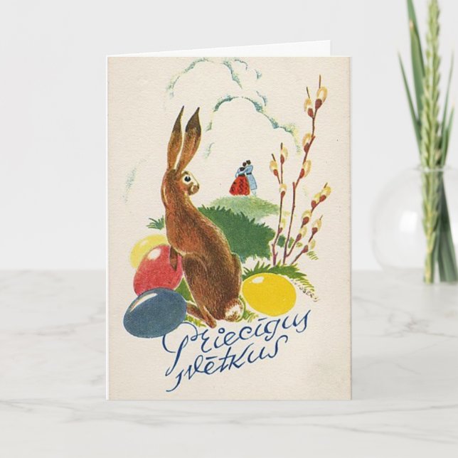 Latvian Easter card (Front)