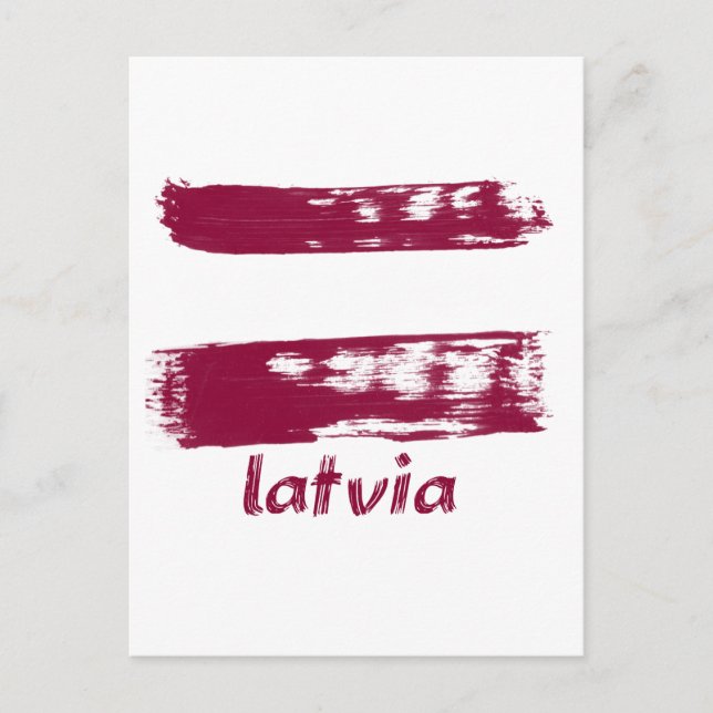 Latvian flag design postcard (Front)