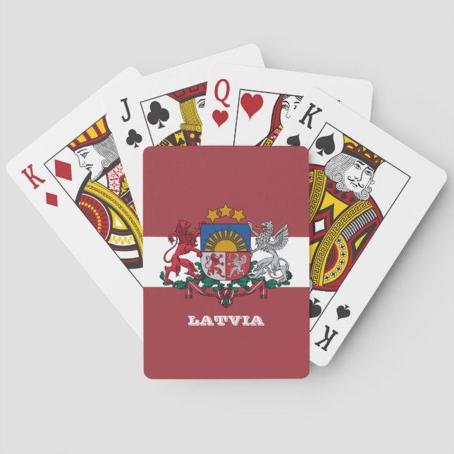 Latvian Flag Games, Latvia Playing Cards (Back)