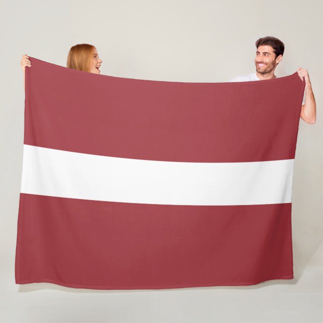 Latvian Flag (Latvia) Fleece Blanket (In Situ)
