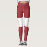 Latvian Flag (Latvia) Leggings<br><div class="desc">This design features the national flag of Lativa (officially known as the Republic of Latvia), which is a country in the Baltic region of Northern Europe. Lativa is bordered by Estonia to the north, Lithuania to the south, Russia to the east and Belarus to the southeast; it also shares a...</div>