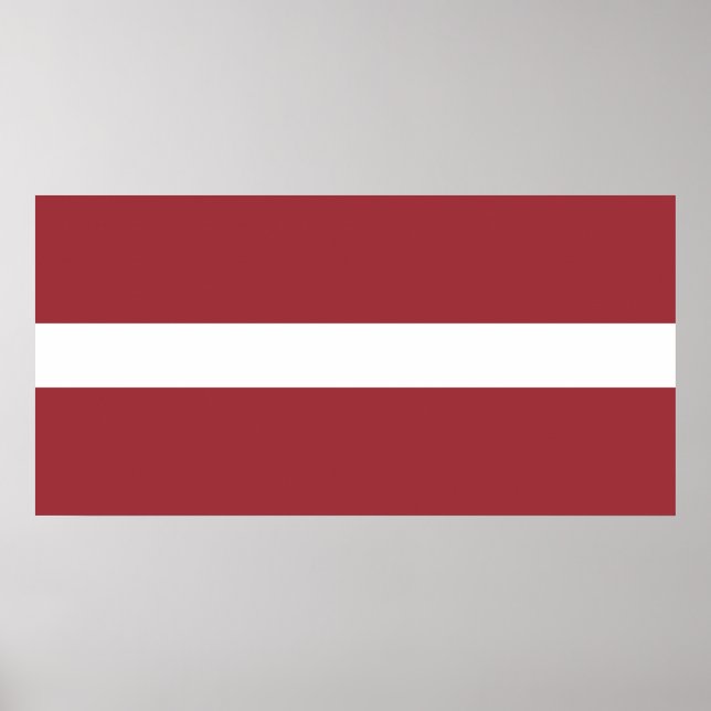 Latvian Flag (Latvia) Poster (Front)