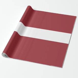 Latvian Flag (Latvia) Wrapping Paper