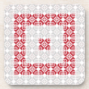 Latvian Morning SUN geometric pattern I Coaster
