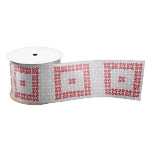 Latvian Morning SUN geometric pattern I Satin Ribbon