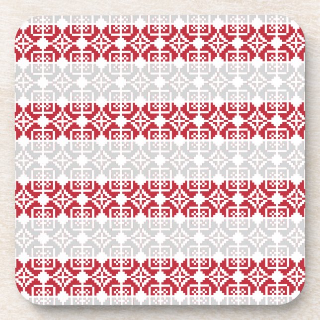 Latvian Morning SUN geometric pattern II Coaster (Front)