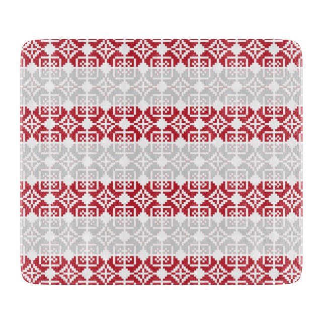 Latvian Morning SUN geometric pattern II Cutting Board (Front)