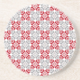 Latvian Morning SUN geometric pattern III Coaster