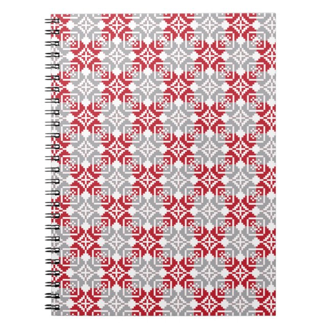 Latvian Morning SUN geometric pattern III Spiral Notebook (Front)