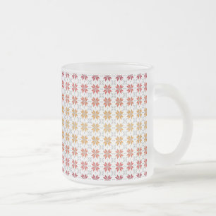 Latvian Morning SUN geometric pattern IV Frosted Glass Coffee Mug
