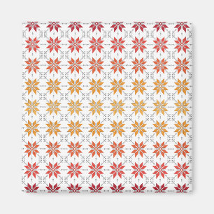 Latvian Morning SUN geometric pattern IV Magnet
