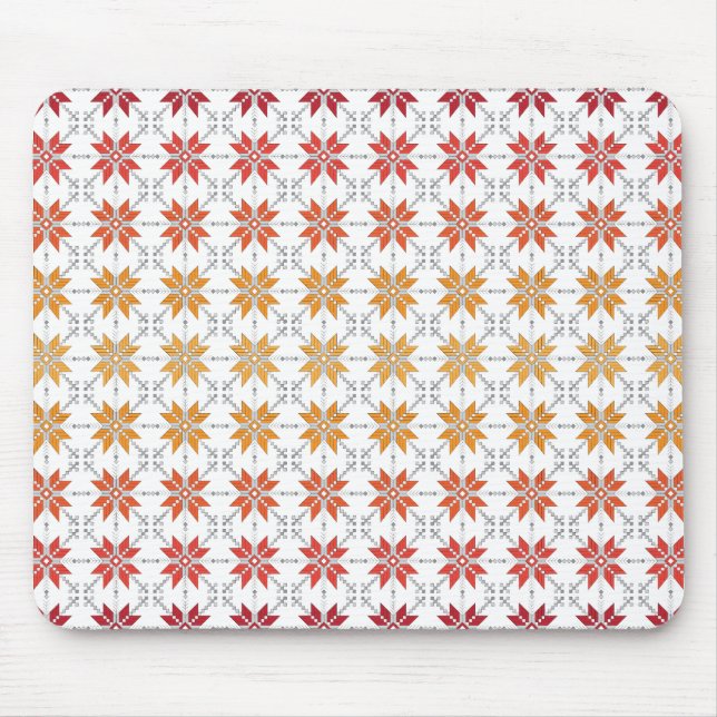 Latvian Morning SUN geometric pattern IV Mouse Pad (Front)