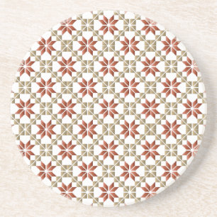 Latvian Morning SUN geometric pattern IX Coaster