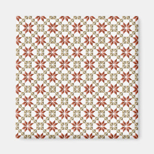 Latvian Morning SUN geometric pattern IX Magnet