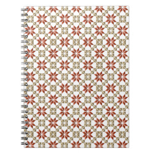Latvian Morning SUN geometric pattern IX Spiral Notebook