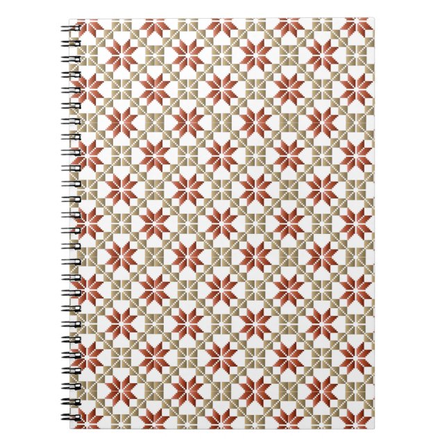 Latvian Morning SUN geometric pattern IX Spiral Notebook (Front)