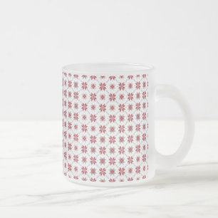 Latvian Morning SUN geometric pattern V Frosted Glass Coffee Mug