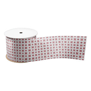 Latvian Morning SUN geometric pattern V Satin Ribbon