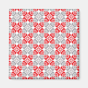 Latvian Morning SUN geometric pattern VI Magnet