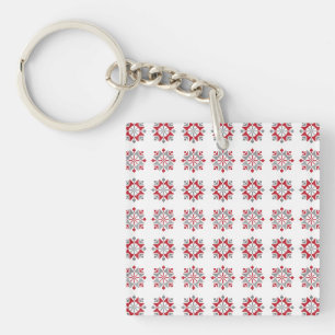 Latvian Morning SUN geometric pattern VII Key Ring