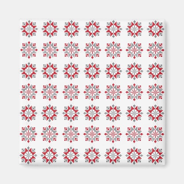 Latvian Morning SUN geometric pattern VII Magnet (Front)