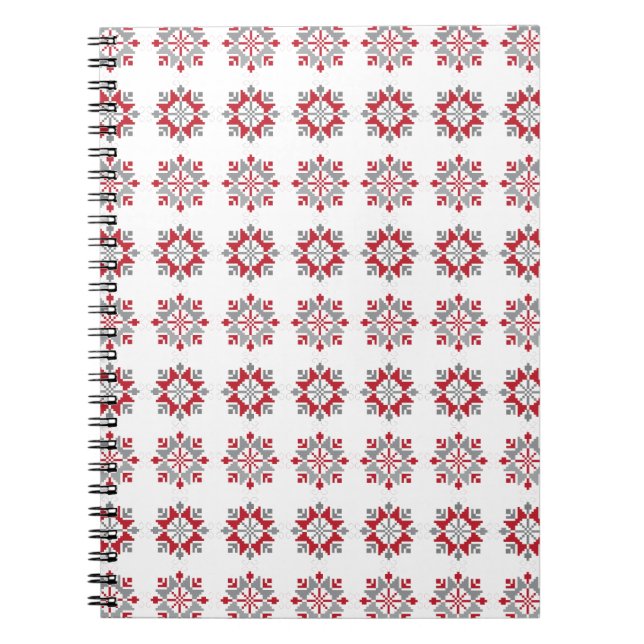 Latvian Morning SUN geometric pattern VII Spiral Notebook (Front)