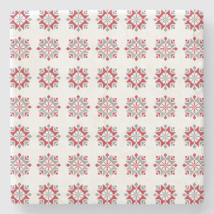 Latvian Morning SUN geometric pattern VII Stone Coaster