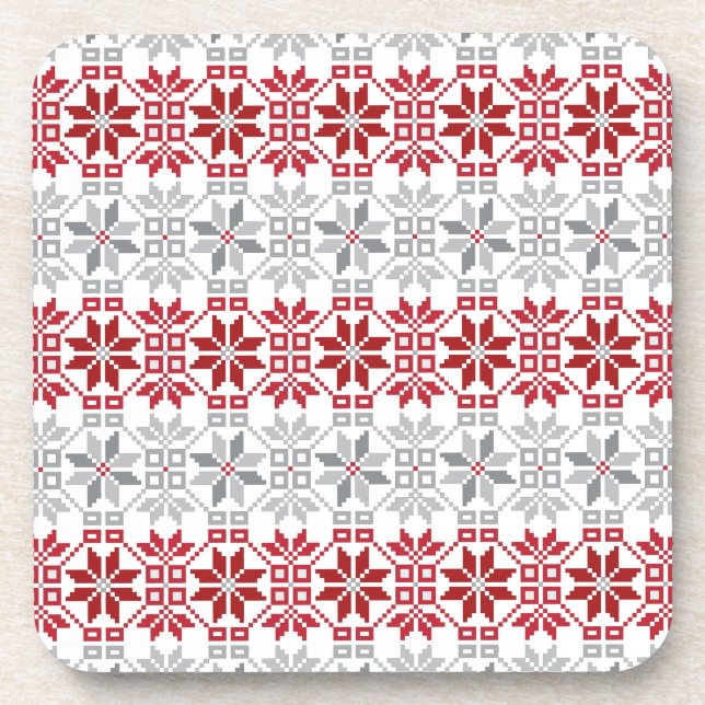 Latvian Morning SUN geometric pattern VIII Coaster (Front)