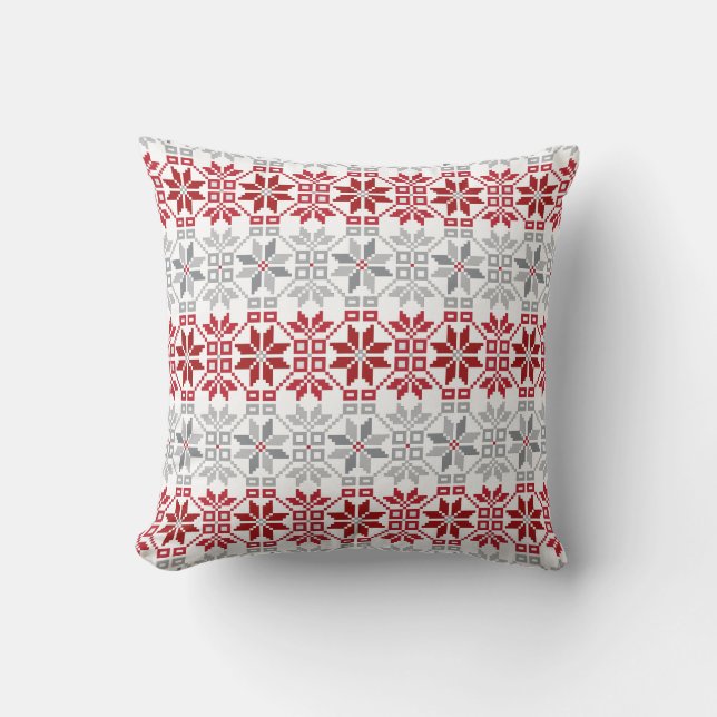 Latvian Morning SUN geometric pattern VIII Cushion (Front)