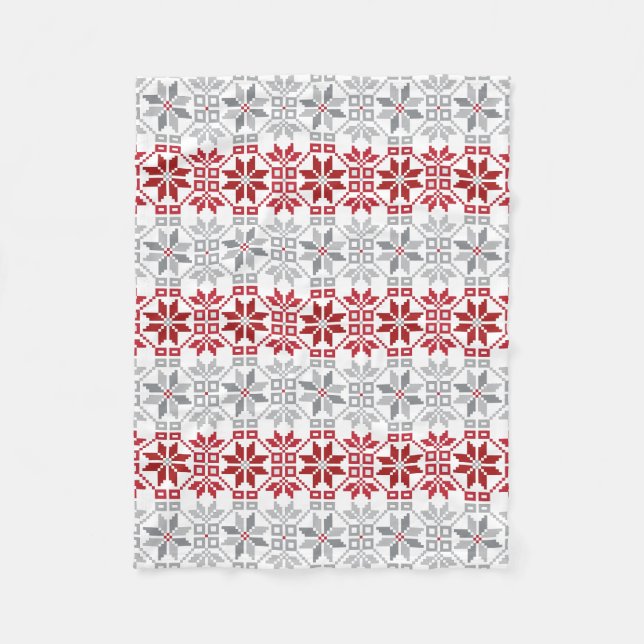 Latvian Morning SUN geometric pattern VIII Fleece Blanket (Front)