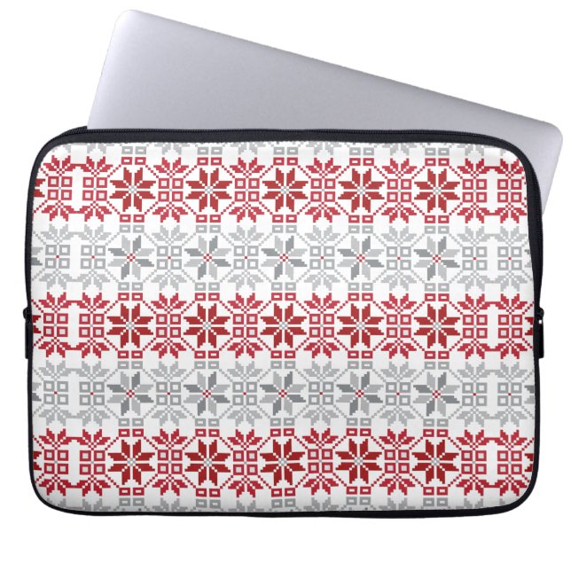 Latvian Morning SUN geometric pattern VIII Laptop Sleeve (Front)