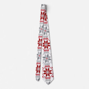 Latvian Morning SUN geometric pattern VIII Tie