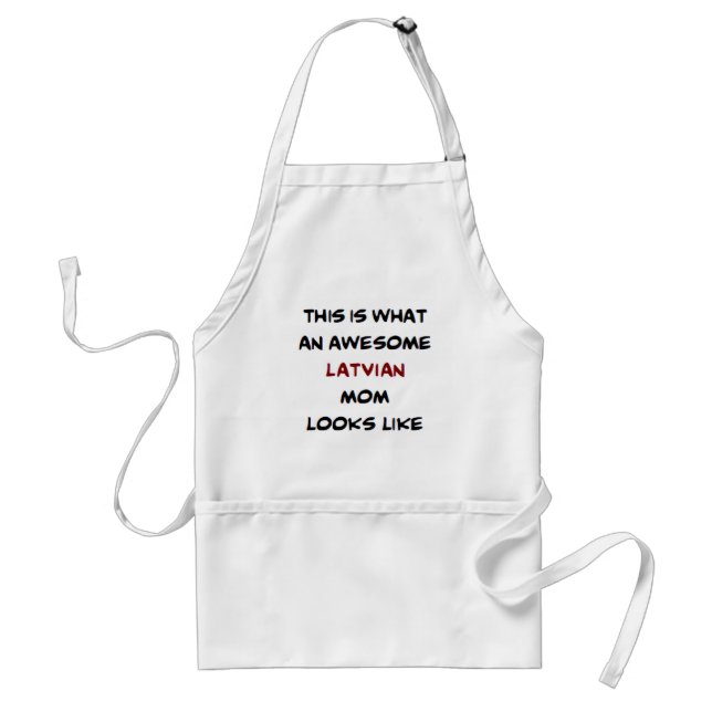 latvian mum, awesome standard apron (Front)