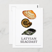 Latvian Seacoast – Seashell Postcard