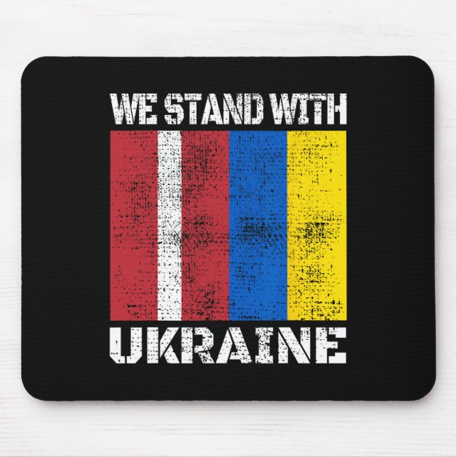 Latvian Support Ukrainian We Stand With Ukraine La Mouse Pad (Front)
