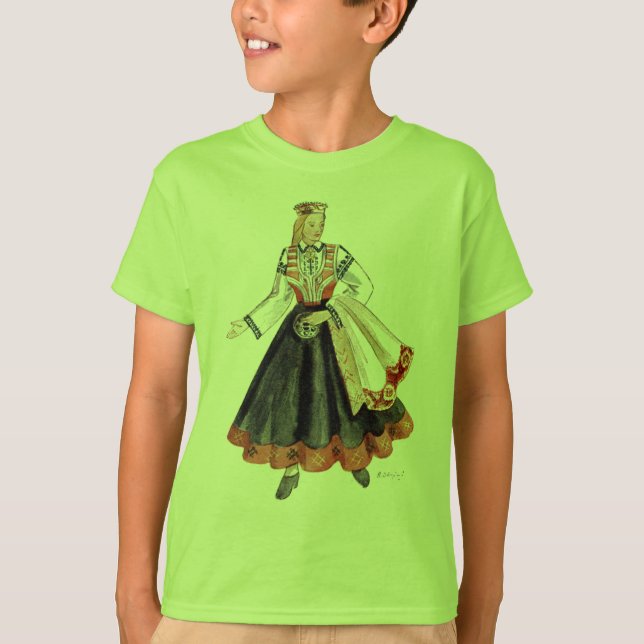 Latvian Tautu meita T-Shirt (Front)